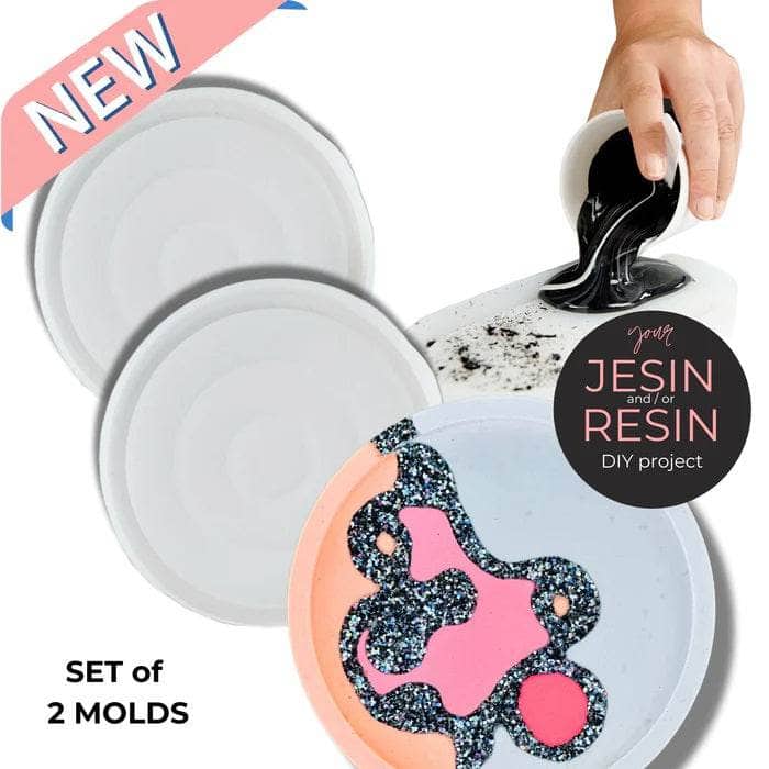 Colorberry molde de silicona para posavasos redondos 2ud. COLORBERRY CENTROARTESANO