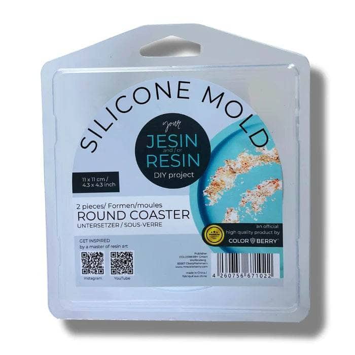 Colorberry molde de silicona para posavasos redondos 2ud. COLORBERRY CENTROARTESANO