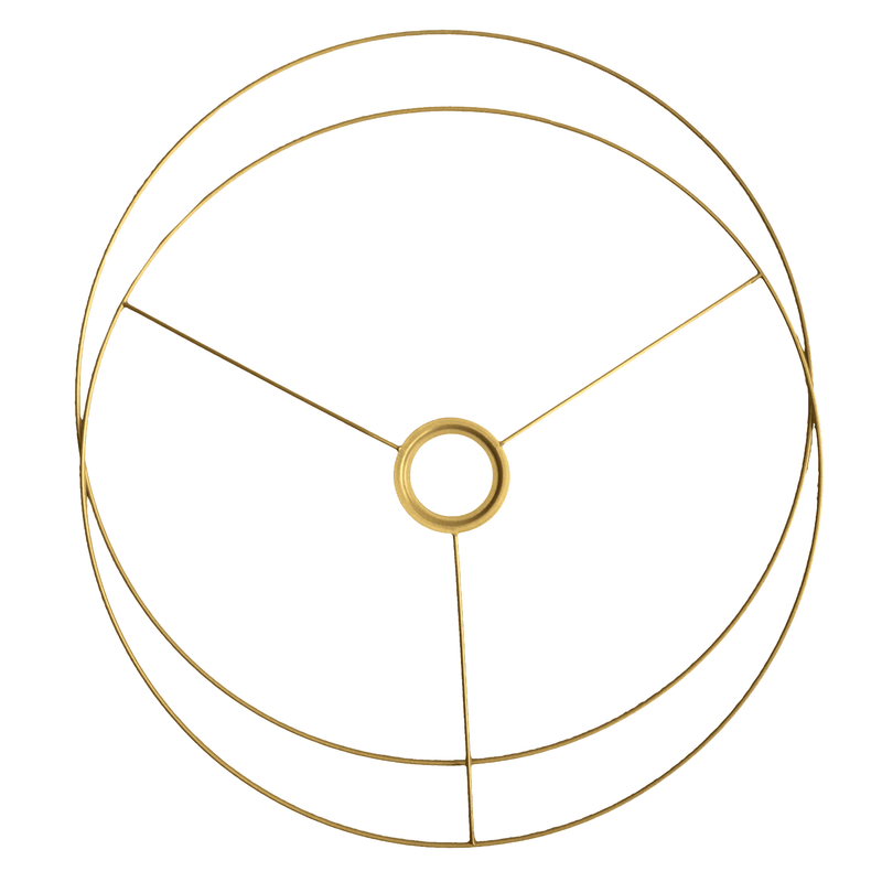 Kit de dos anillos metálicos dorados para tambor de lampara de 40cm de diametro DANNELLS CENTROARTESANO