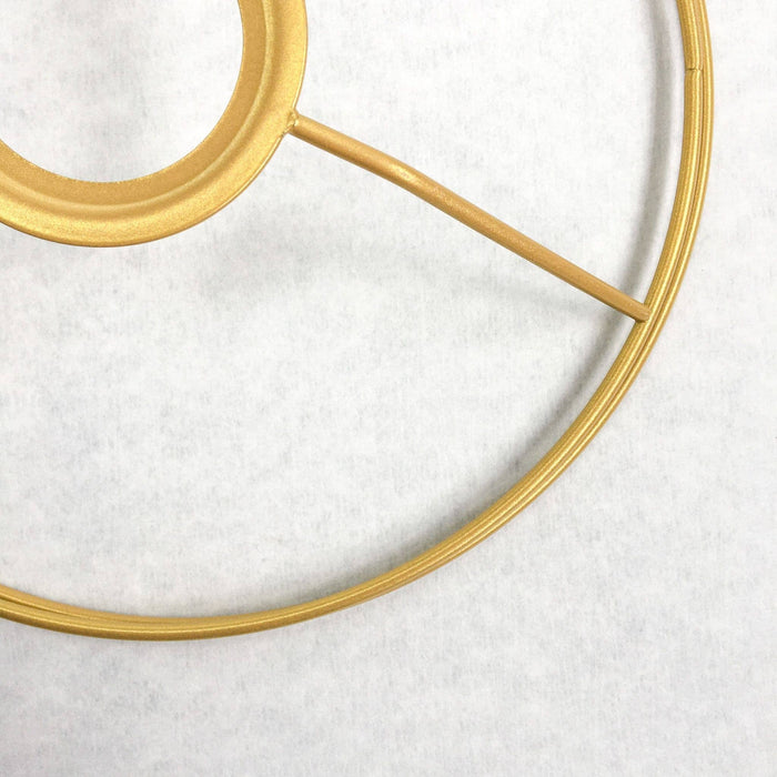 Kit de dos anillos metalicos para tambor de lampara de 30cm de diametro dorados DANNELLS CENTROARTESANO