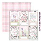 Dayka bloc Scrap scp-1050 26 papeles 20x20 Bebe 2024 "Puro amor" rosa DAYKA CENTROARTESANO