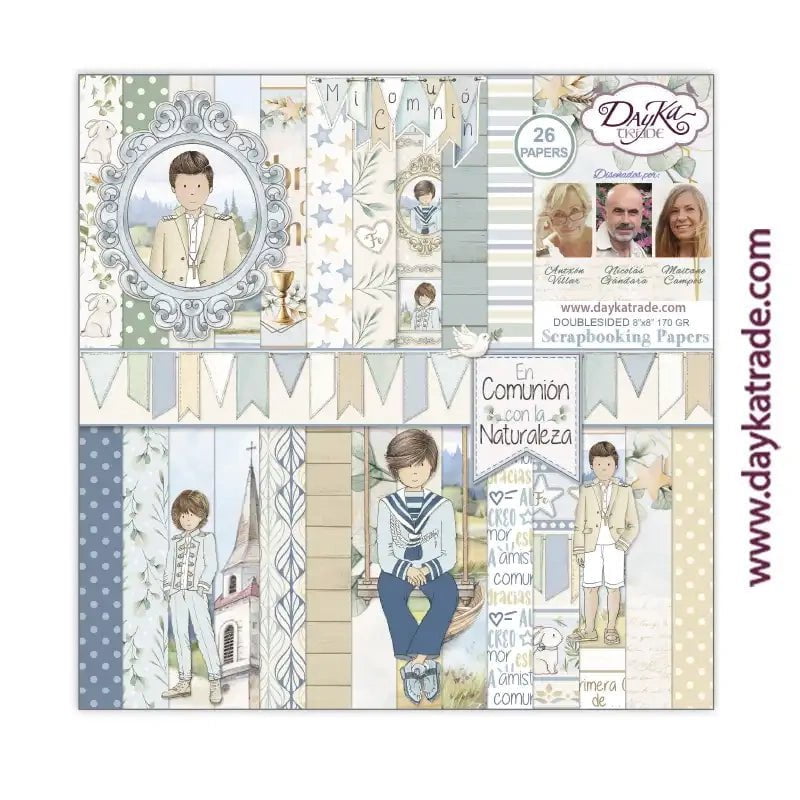 Dayka bloc Scrap scp-1053 26H 20x20 Comunion niño 2024 En comunion con la naturaleza DAYKA CENTROARTESANO