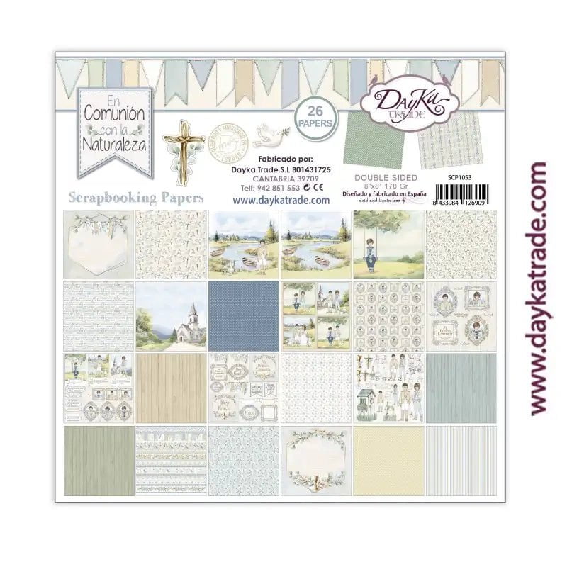 Dayka bloc Scrap scp-1053 26H 20x20 Comunion niño 2024 En comunion con la naturaleza DAYKA CENTROARTESANO