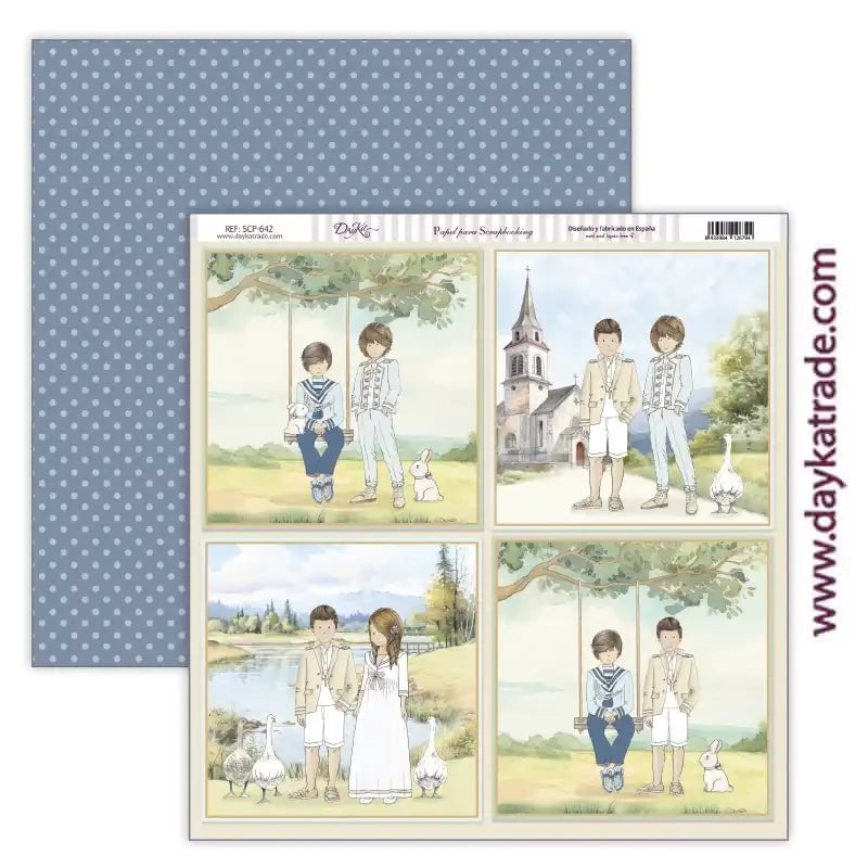 Dayka bloc Scrap scp-1053 26H 20x20 Comunion niño 2024 En comunion con la naturaleza DAYKA CENTROARTESANO