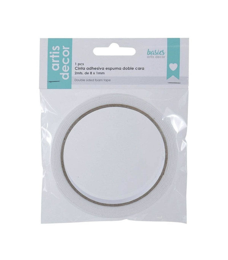 Cinta Almohadillas foam adhesivas doble cara 3D 8mmx1mm 2m. 90311001 DECOMAN Oferta CENTROARTESANO