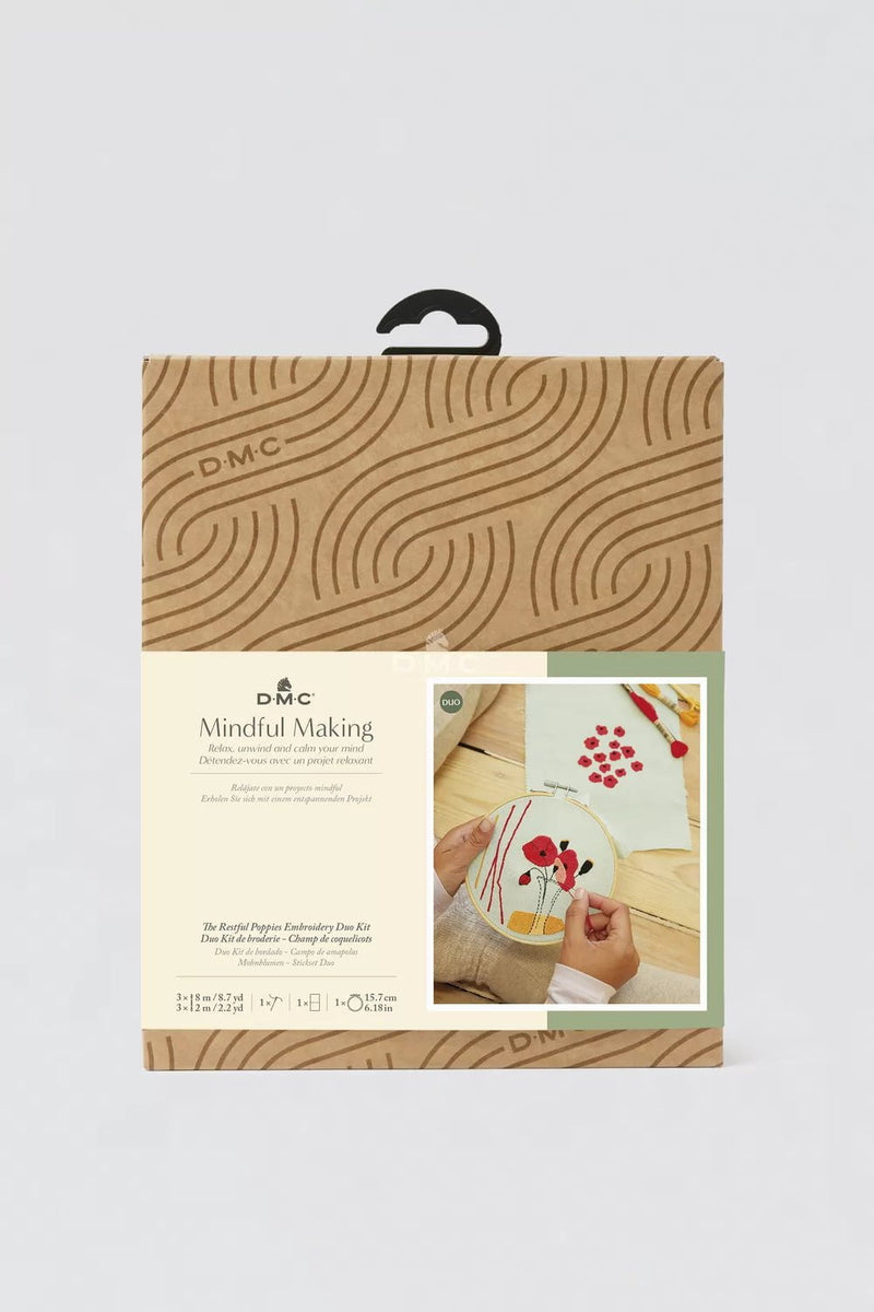 DMC Mindful Making kit duo de bordado TB177 Campo amapolas DMC CENTROARTESANO