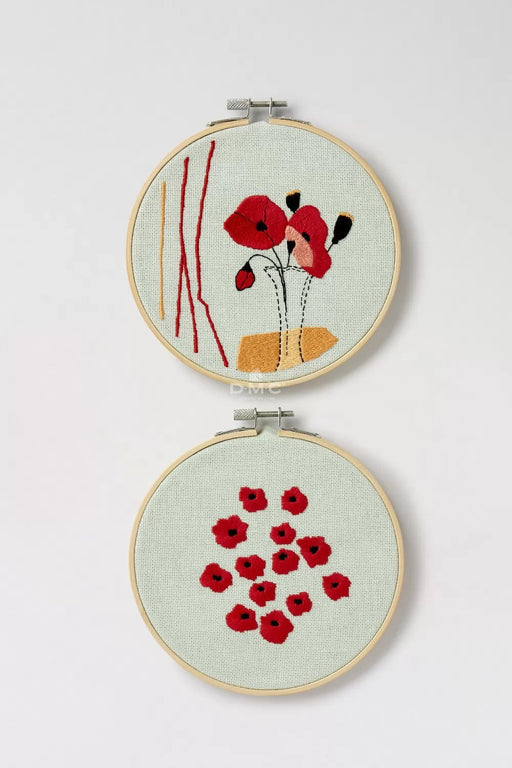 DMC Mindful Making kit duo de bordado TB177 Campo amapolas DMC CENTROARTESANO