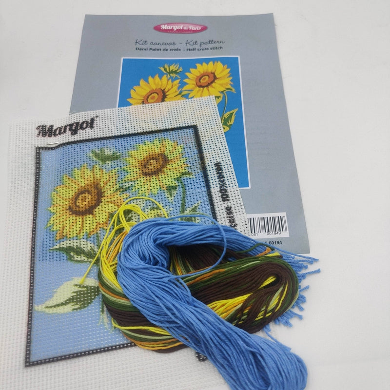 Margot Kit medio punto Girasoles DMC CENTROARTESANO