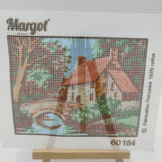 Margot Kit medio punto paisaje casa puente DMC CENTROARTESANO