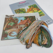 Margot Kit medio punto paisaje casa puente DMC CENTROARTESANO