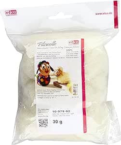 Lana 100% para enfieltrar 30g natural EFCO CENTROARTESANO