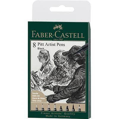 Faber castell rotulador calibrado tinta china PITT 8ud 671589 FABER CASTELL Oferta CENTROARTESANO