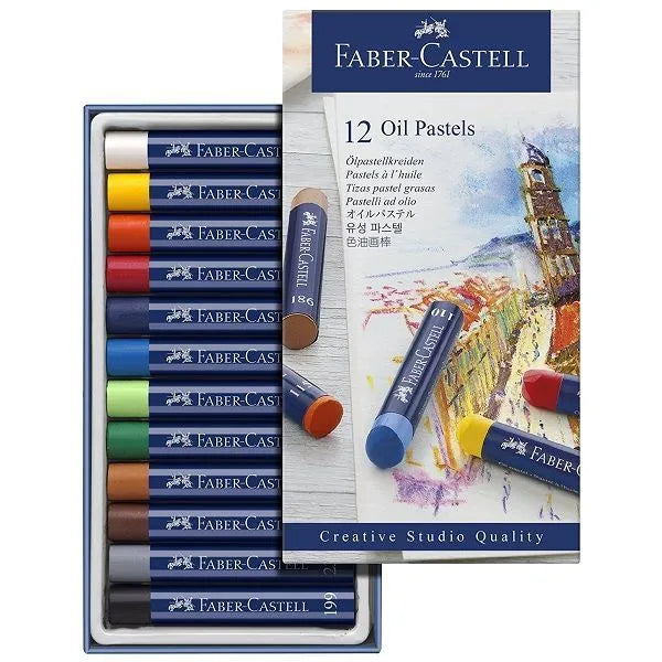 Faber Castell pastel soft bars boîte bleue 12 couleurs