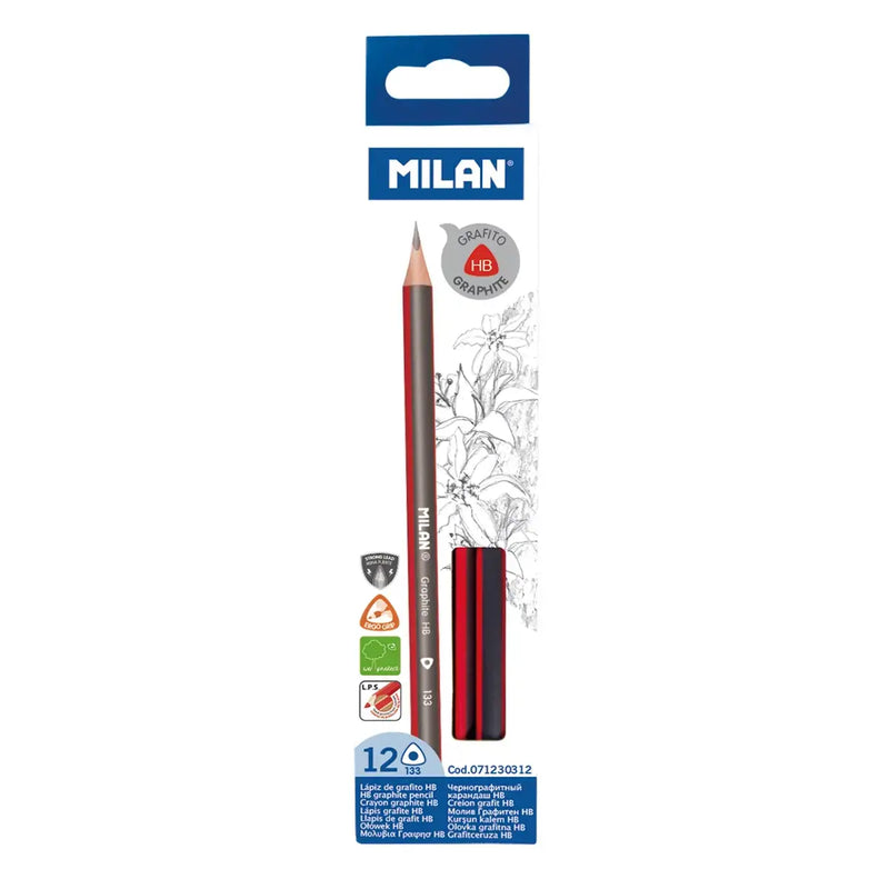 Bicolor triangular pencils 6 metallic-fluorescent colors