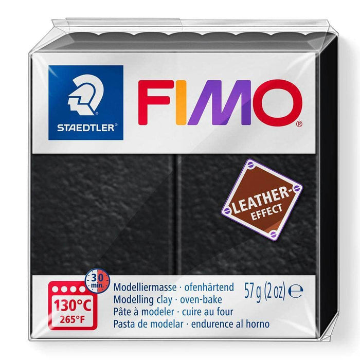 Fimo 56g effect Leather nº909 Negro FIMO Oferta CENTROARTESANO