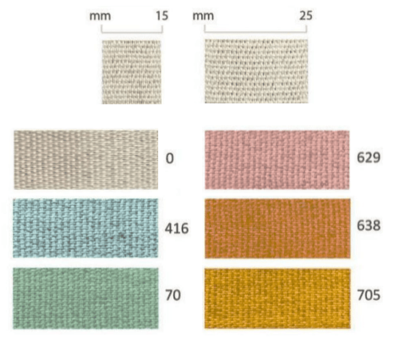 Cinta de lino 50% y algodon 50% 15mm ancho 1m color 0 natural JOSE ROSAS TABERNER CENTROARTESANO