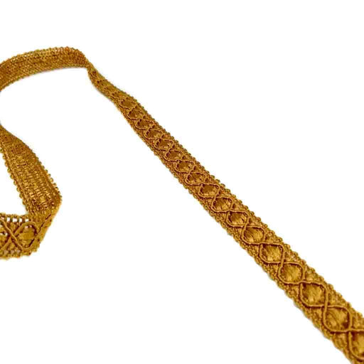 Cinta Pasamaneria con rombos 1cm ancho 1m color 37 ocre JOSE ROSAS TABERNER CENTROARTESANO