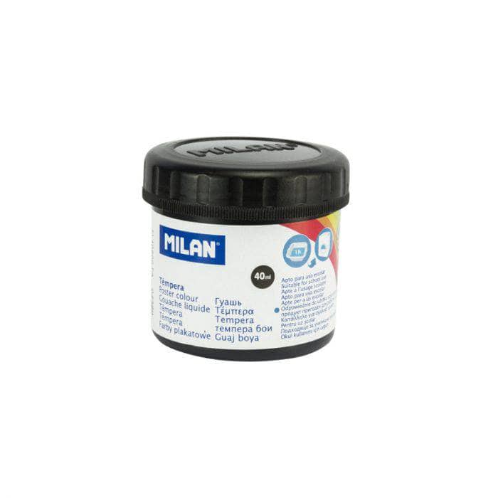 Milan  tempera guache 40ml negra MILAN CENTROARTESANO