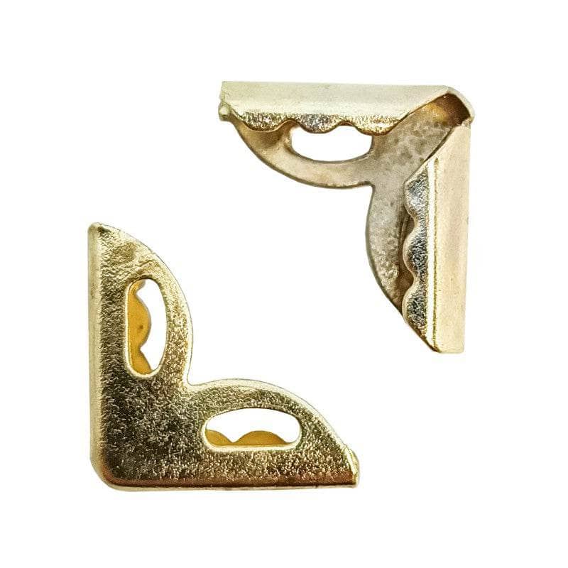 Cantoneras 14x14x6mm exterior 2ud 430131 doradas MONTEJO CENTROARTESANO