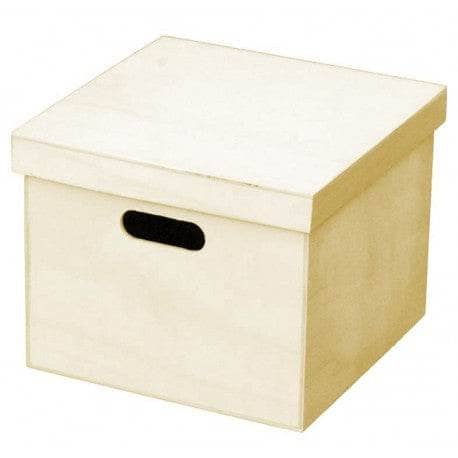 Montejo Caja de madera okume con asas 20x20x16 exterior&nbsp; MONTEJO CENTROARTESANO