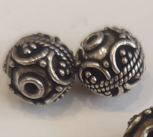 Bola 16mm plata con decoracion N/A CENTROARTESANO