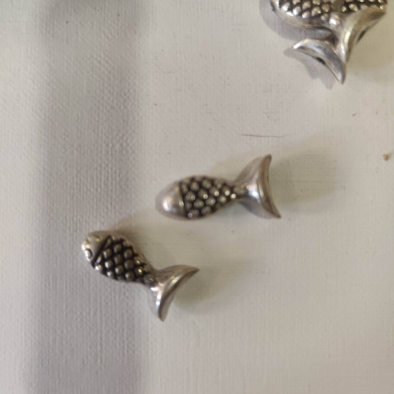 Fornitura  en forma de Pez plata vieja Zamack N/A CENTROARTESANO
