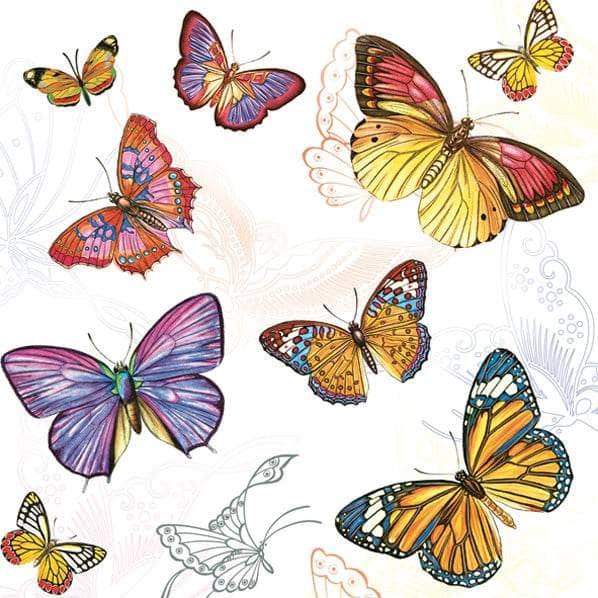 Servilleta decoupage Butterfly wallpaper PAP STAR CENTROARTESANO