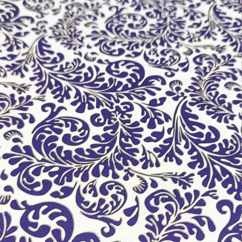 Papel Rossi 70x50cm TSC042 Hojas azules PAPEL ROSSI CENTROARTESANO