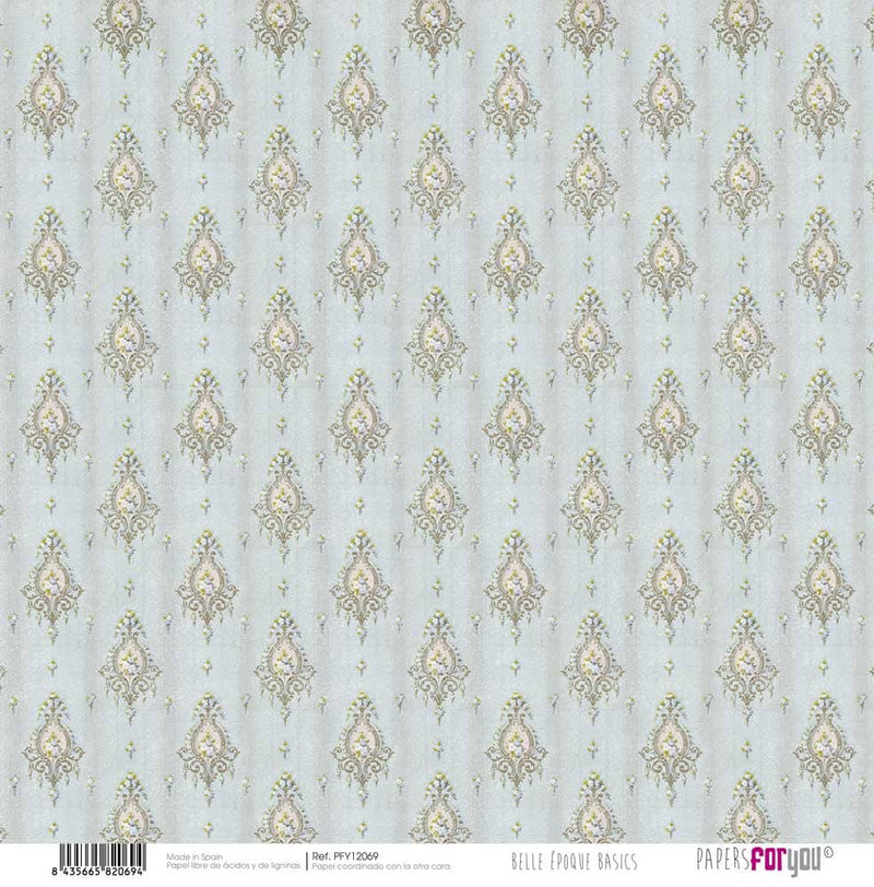 Copia de Papersforyou kit 12 papeles scrap+2 hojas recortables PFY12058 Belle Epoque PAPERS FOR YOU CENTROARTESANO