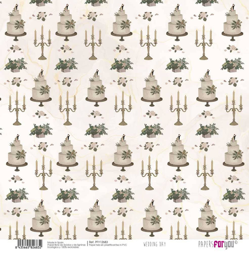 Kit papel entelado Papers For You, 8 unidades Wedding day collection pfy12675 PAPERS FOR YOU CENTROARTESANO