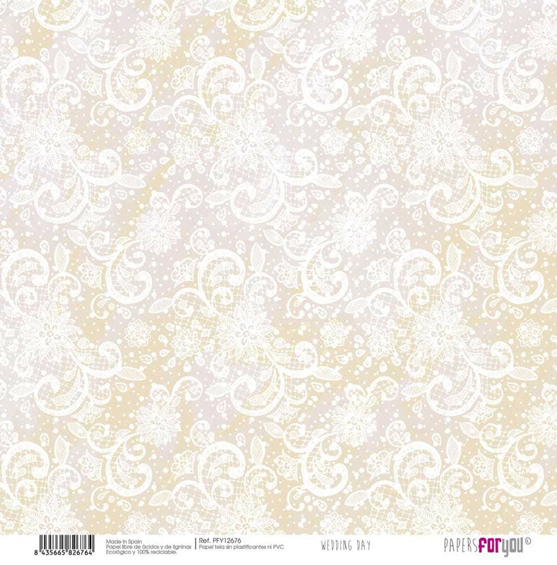 Kit papel entelado Papers For You, 8 unidades Wedding day collection pfy12675 PAPERS FOR YOU CENTROARTESANO