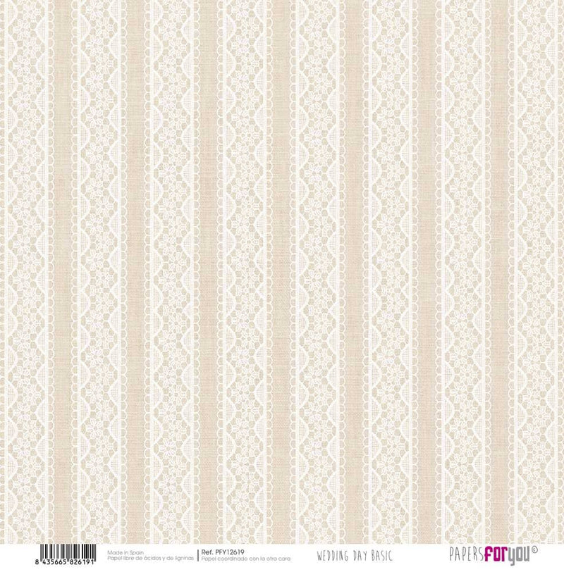 Kit papel Scrap Papers For You, 12 unidades Wedding day collection pfy12617 PAPERS FOR YOU CENTROARTESANO