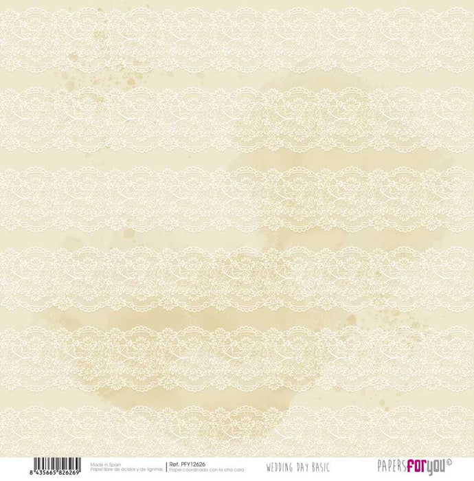 Kit papel Scrap Papers For You, 12 unidades Wedding day collection pfy12617 PAPERS FOR YOU CENTROARTESANO