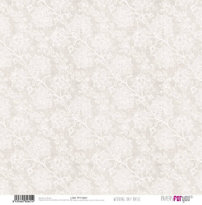 Kit papel Scrap Papers For You, 12 unidades Wedding day collection pfy12617 PAPERS FOR YOU CENTROARTESANO