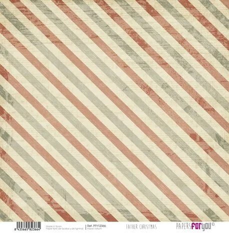 Kit Papersforyou papel scrap Vellum 6ud 125gr 12x12" Father Christmas pfy12359 PAPERS FOR YOU CENTROARTESANO