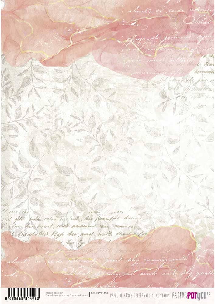 Papel arroz Papers for you 30x21cm PFY11498 Celebrando mi comunion PAPERS FOR YOU CENTROARTESANO