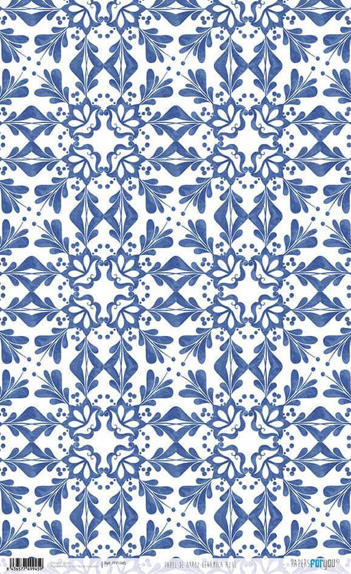 Papel arroz Papers for you 54x33cm PFY1945 ceramica azul PAPERS FOR YOU CENTROARTESANO