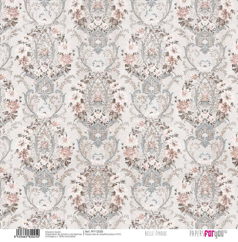Papersforyou kit de papel entelado scrap 30x30 PFY-pfy12021 Belle Epoque PAPERS FOR YOU CENTROARTESANO