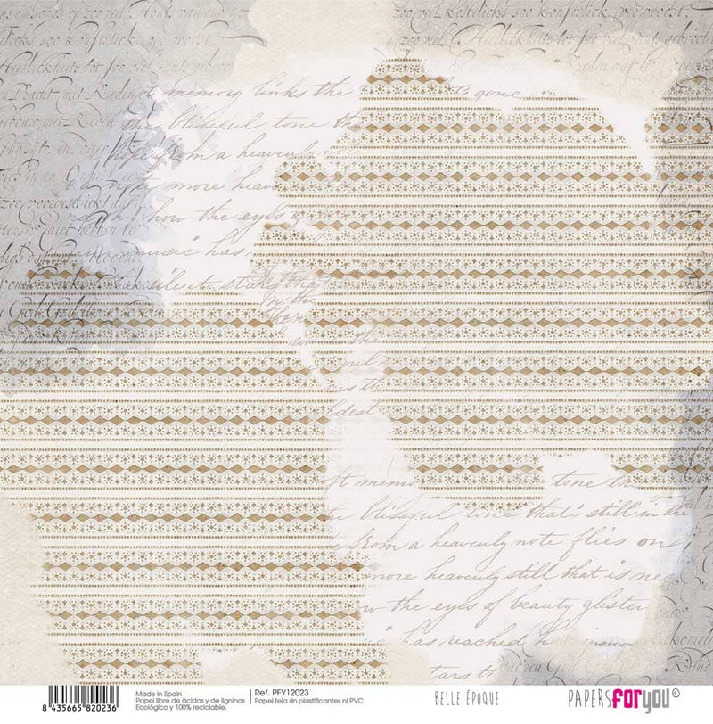 Papersforyou kit de papel entelado scrap 30x30 PFY-pfy12021 Belle Epoque PAPERS FOR YOU CENTROARTESANO