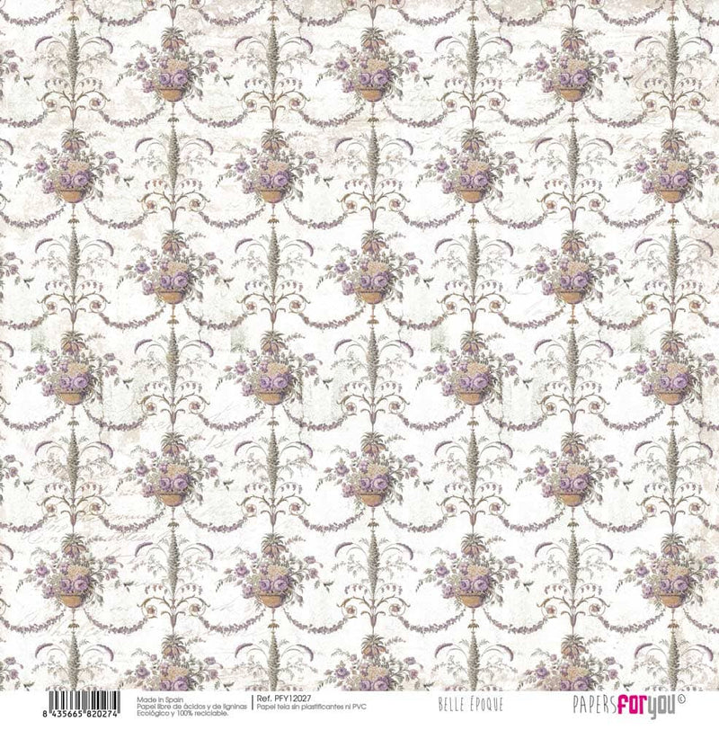 Papersforyou kit de papel entelado scrap 30x30 PFY-pfy12021 Belle Epoque PAPERS FOR YOU CENTROARTESANO