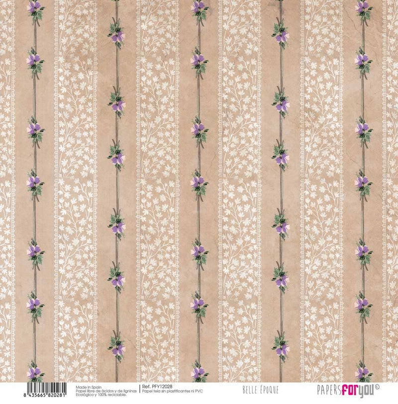 Papersforyou kit de papel entelado scrap 30x30 PFY-pfy12021 Belle Epoque PAPERS FOR YOU CENTROARTESANO
