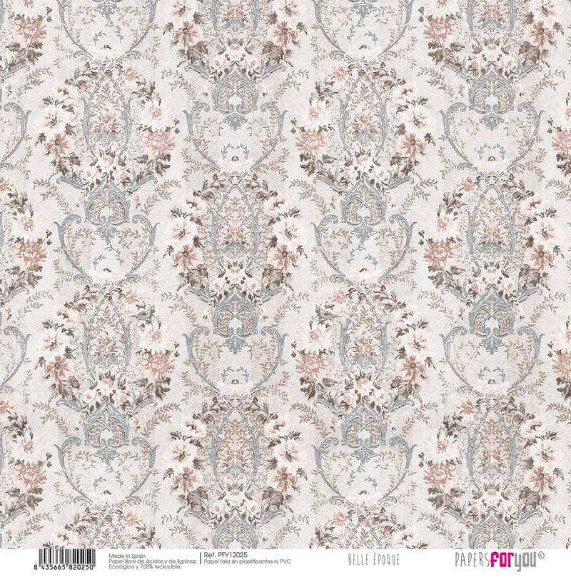 Papersforyou kit de papel entelado scrap 30x30 PFY-pfy12021 Belle Epoque PAPERS FOR YOU CENTROARTESANO
