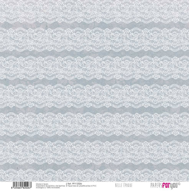 Papersforyou kit de papel entelado scrap 30x30 PFY-pfy12021 Belle Epoque PAPERS FOR YOU CENTROARTESANO