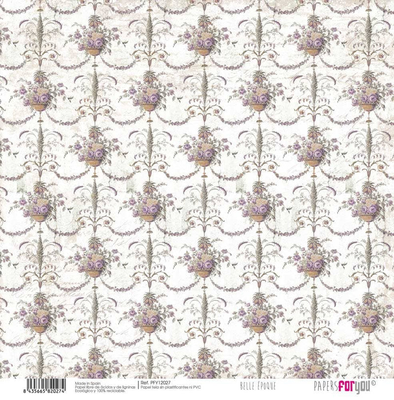 Papersforyou kit de papel entelado scrap 30x30 PFY-pfy12021 Belle Epoque PAPERS FOR YOU CENTROARTESANO