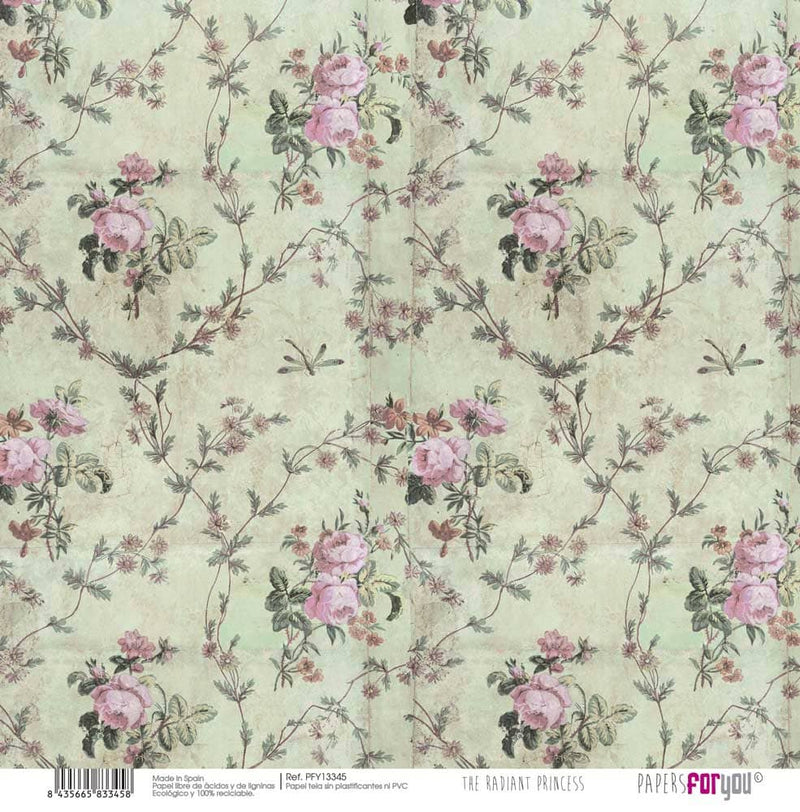 Papersforyou papel scrap tela 125gr 12x12" the radiant princess 13345 PAPERS FOR YOU CENTROARTESANO