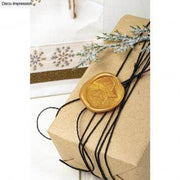 Sello decorativo de metal para lacre estrella   + lacre dorado RAYHER CENTROARTESANO