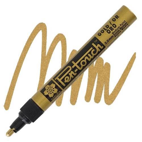 Sakura rotulador permanente pen touch 2.0mm oro SAKURA CENTROARTESANO