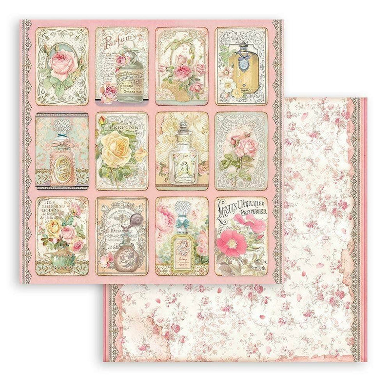 Stamperia block paper 10 hojas 8X8 SBBS73 Rose Parfum STAMPERIA CENTROARTESANO