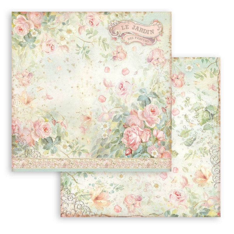 Stamperia block paper 10 hojas 8X8 SBBS73 Rose Parfum STAMPERIA CENTROARTESANO