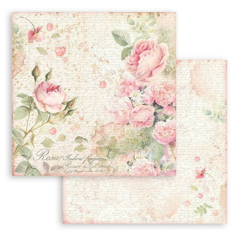 Stamperia block paper 10 hojas 8X8 SBBS73 Rose Parfum STAMPERIA CENTROARTESANO